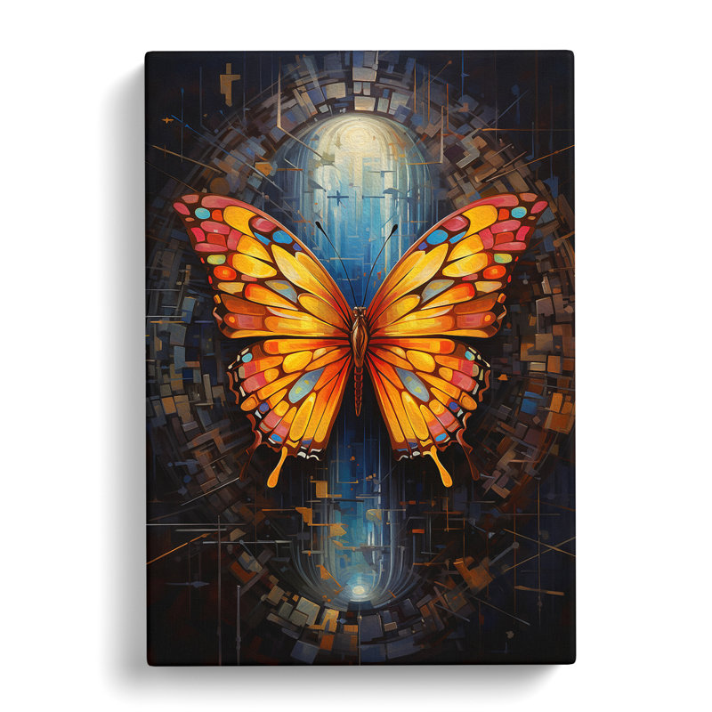 Butterfly Futurism Art No.2 - Wrapped Canvas, 50cm H x 35cm W x 3cm D