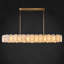 Lustre moderne moderne de 57 po avec îlot de cuisine albâtre