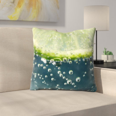 Biggerstaff Fruits Lime Droplets Throw Pillow