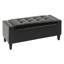 Banc de rangement, banc repose-pieds avec plateau rabattable, noir-1798074663