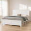 Tête de lit et pied de lit de style campagnard grand avec porte de grange, cadre de lit plateforme en pin massif avec support de lattes renforcé, rangement spacieux sous le lit, fabrication robuste et durable