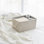 Bac de rangement pliable pour l'organisation, argile, paquet de 2
