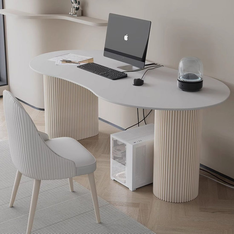 Bureau d'étude blanc, H 29,53 po x l 55,12 po x P 31,5 po