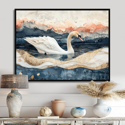 Dontraquent Marble Dance Of The Swan V - Swans Wall Art