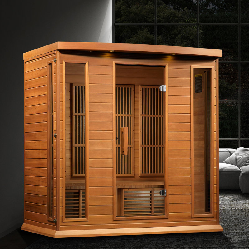Natural Canadian Hemlock 4-Person Infrared Sauna