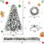 Ensemble de 3 pièces de Noël enneigées enneigées: arbre, avec 370 lumières DEL jaunes chaudes pour s'amuser en famille dans la neige Décor: lumières, météo - Structure