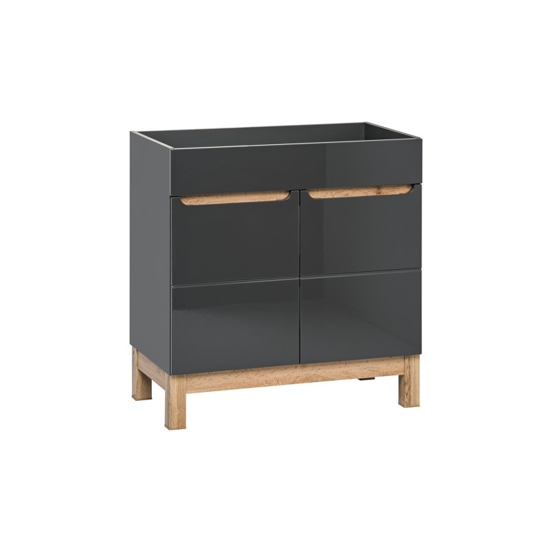 Iolene 80cm Single Bathroom Vanity Base Only in Gray