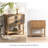 Burlywood Solid wood Rectangular Console Table