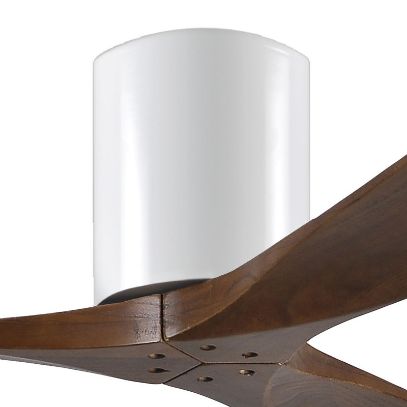 Irene Ceiling Fan, Gloss White, 42", Walnut Tone