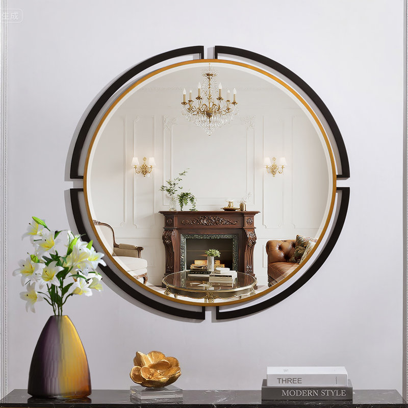 Metal Round Wall Mirror;Bathroom / Vanity Mirror;Metal Flat Wall Mirror, 36" x 36"