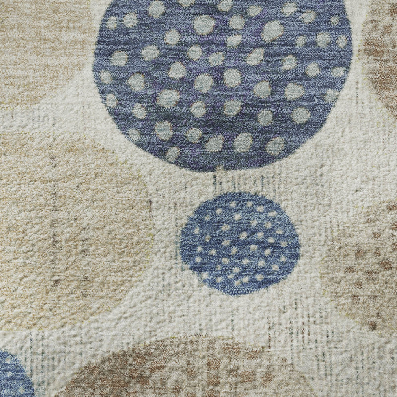 Premium Machine Washable Lonon AMF1952 Geometric Rug, Rectangle 1'8" x 2'6"