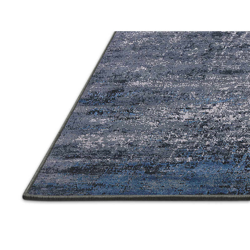 Tapis bleu / brun Brantice, Tapis de couloir 2 pi x 5 pi