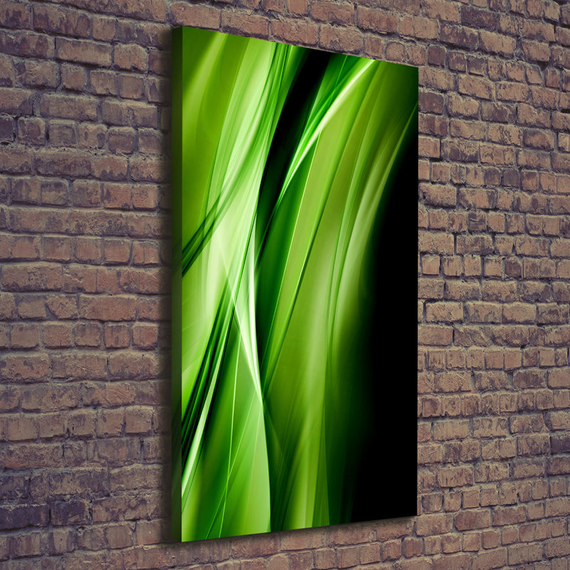 Green Waves Background - Wrapped Canvas Print