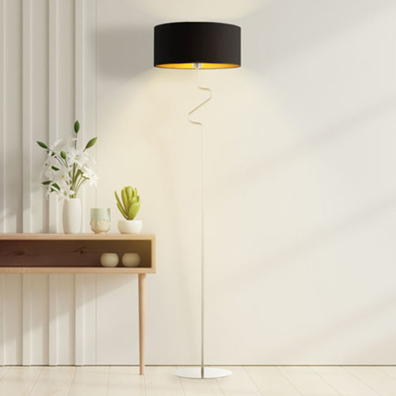 Adalade 166cm Traditional Floor Lamp, Silver, White
