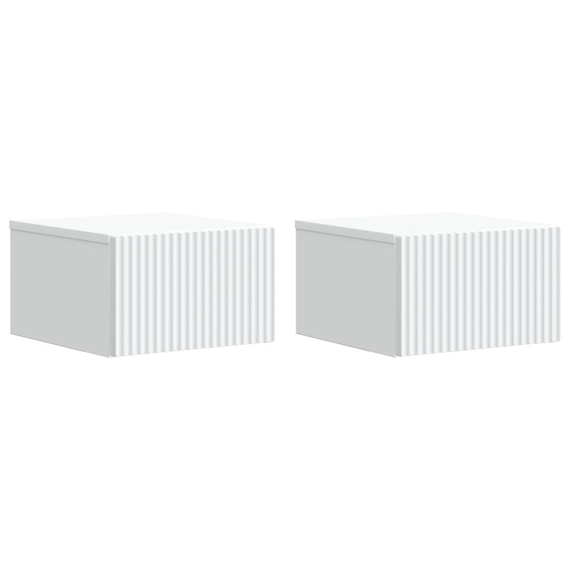33cm W Manufactured Wood Bedside Table, White