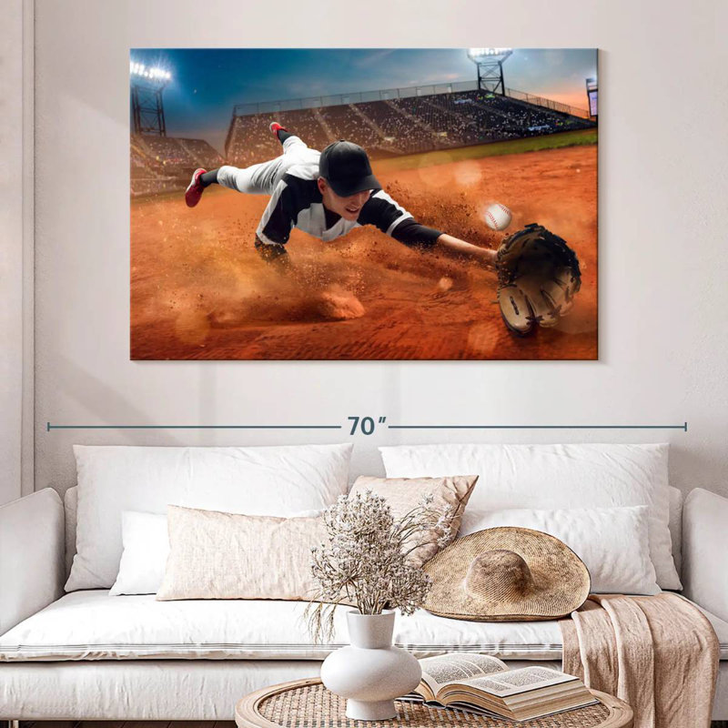 Baseball Game Catch, 34" H x 51" W
