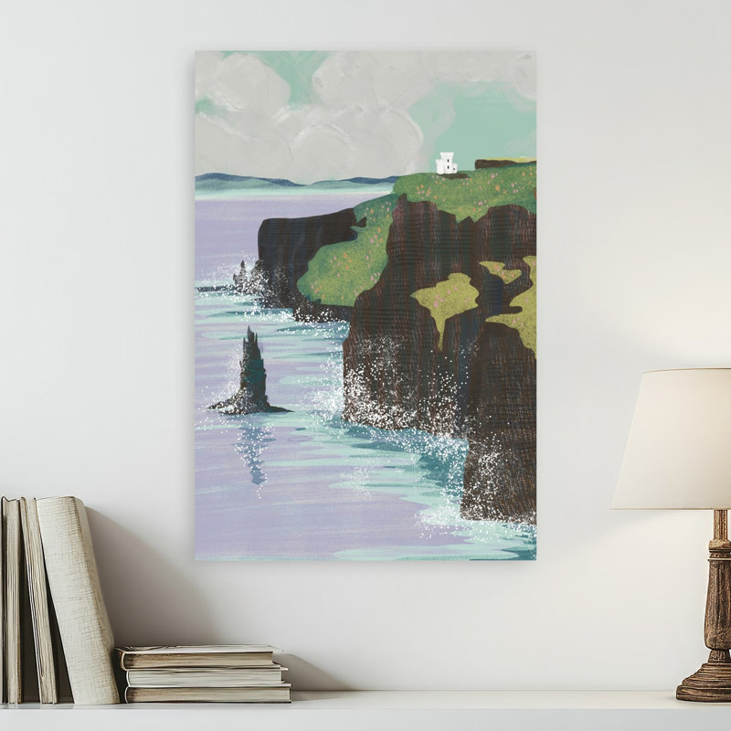 Affiche murale représentant un paysage côtier irlandais spectaculaire, paisible et serein, représentant des falaises.