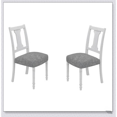 Ensemble de 2 chaises d'appoint blanches et grises Tannen, élégantes et confortables pour les salles à manger modernes