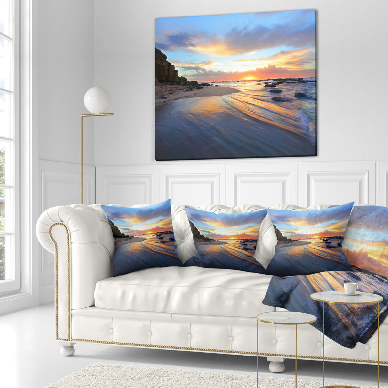 Coussin Seascape, 18 po x 18 po, Carré