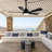 42" Wet Rated Plug-in Indoor Outdoor Ceiling Fan with Dimmable LED Lights and Remote Control, 6 Speeds Waterproof Patio Ceiling Fan with 3 Color LED Light
