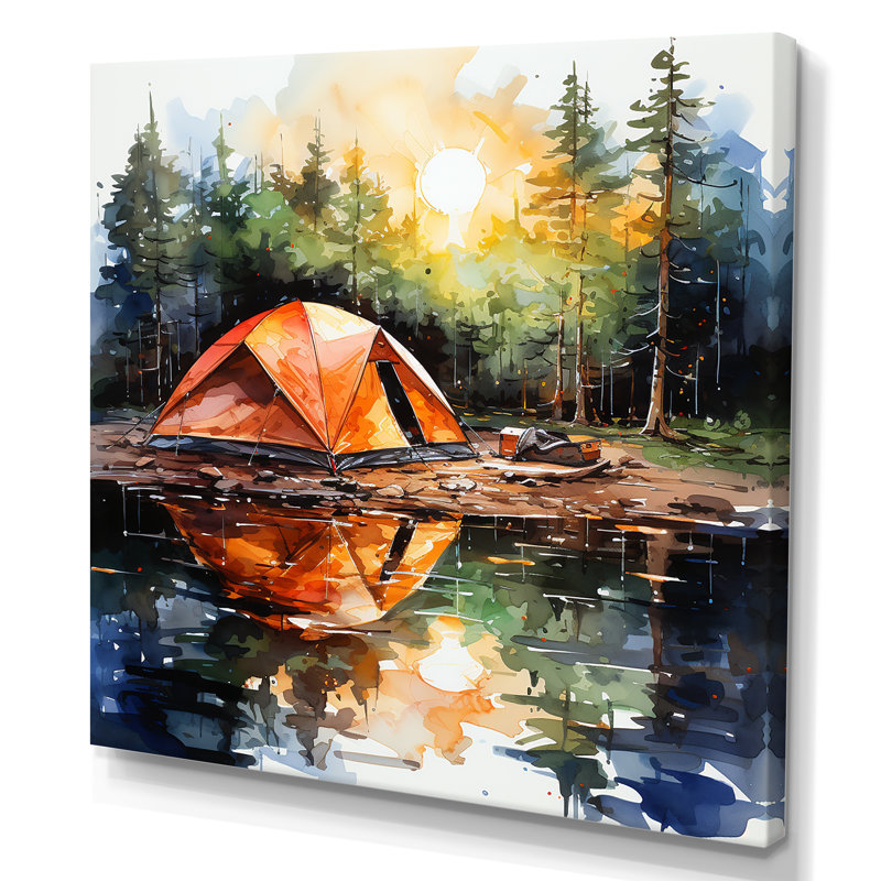 Forest Forest Tents Retreat 1 - fruits, art mural, Toile tendue, 36" H x 36" W