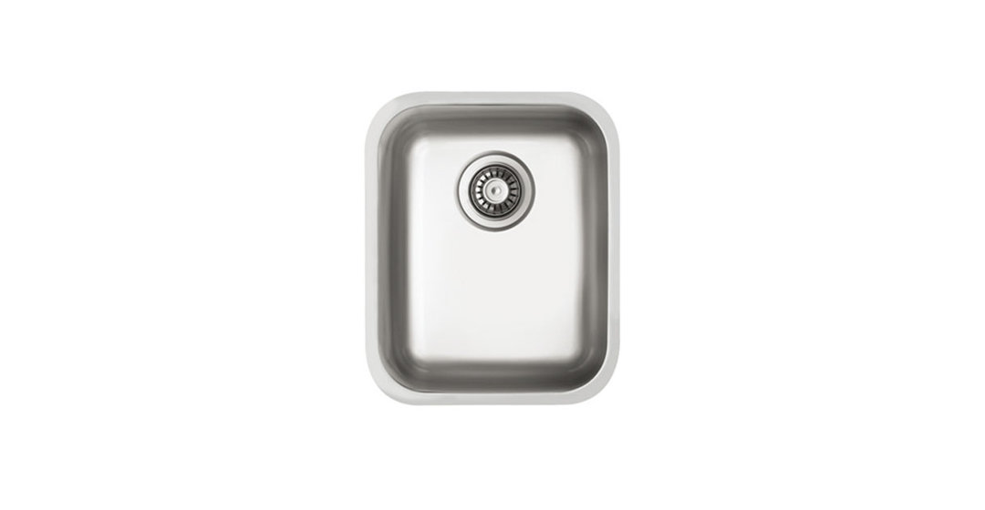 D450 1.0 Bowl Stainless Steel Undermount Kitchen Sink - 490x440mm