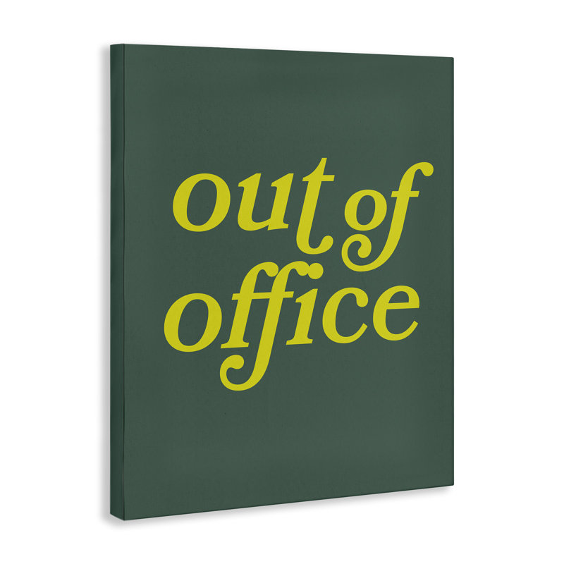 Toile Minimal Out Of Office, design par Victoria Barnes, H 20 po x l 16 po