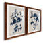 Bleu marine et feuilles de lin II - ensemble de 2 reproductions d'art sur papier encadré-1462973637-1462973658