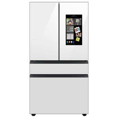 ZLINE 60 Autograph Edition 32.2 Cu. ft. Built-In 4-Door French Door Refrigerator with Internal Water and Ice Dispenser in White Matte with Champagne