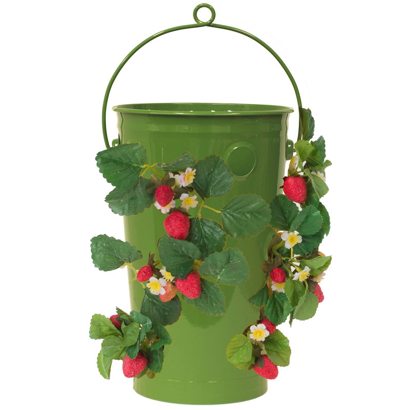 Blaker Metal Hanging Planter, Red