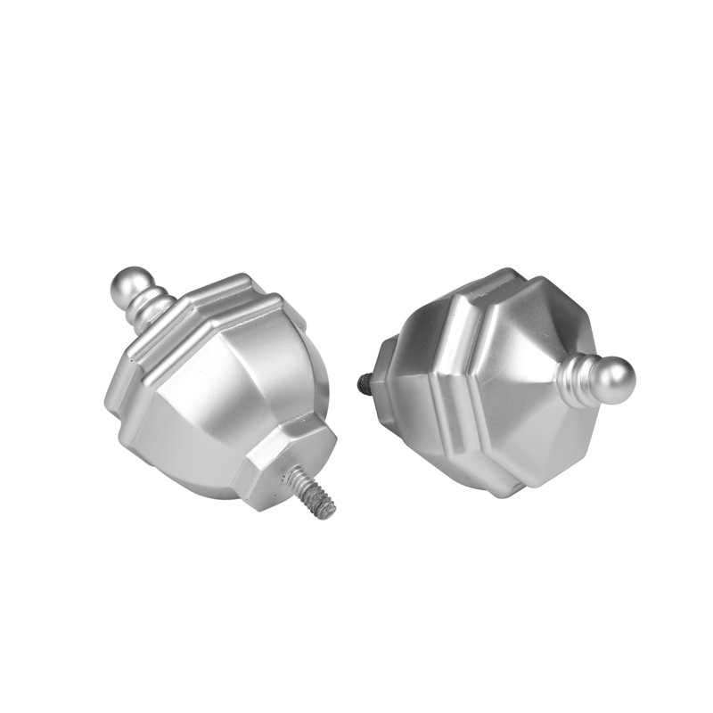 Tringle à rideaux industrielle 1 po Uidopia, H 2,09 po x l 86 po x p 2,09 po, Nickel