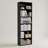  6-Tier Tall Bookcase for Office & Home – Industrial Rustic Wooden Bookshelf with Wide Open Storage Shelves, Vertical Floor Standing, Sturdy – Wood Grain Black-1582575429