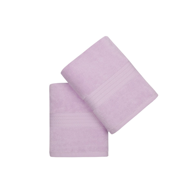 Ensemble de serviettes 100% coton 2 pièces Humera, Lilas