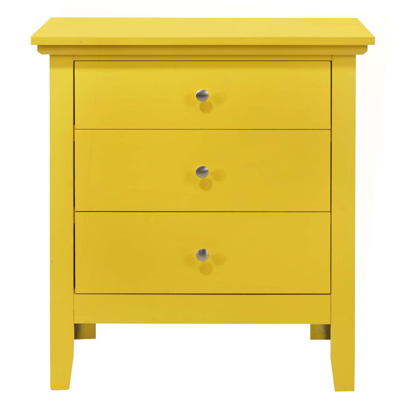 Table de chevet décontractée, Jaune