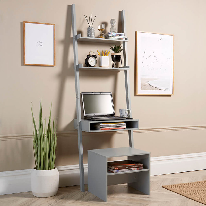 Awab Leaning / Ladder Desk, Grey
