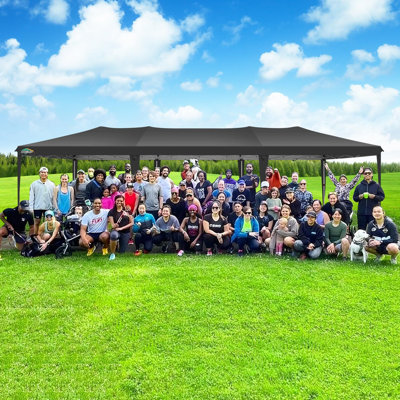 10x30 Pop up Canopy Tent with 8 Sidewalls, Waterproof Commercial Instant Shelter Tent