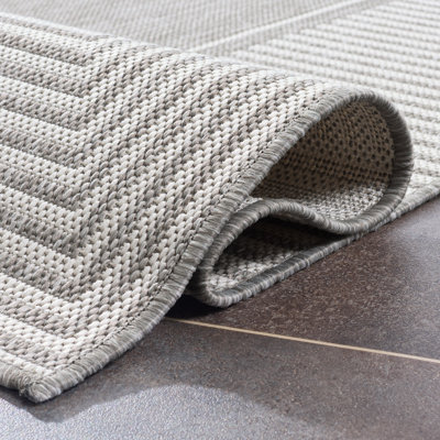 Beach House Power Loom Performance Striped Indoor/Outdoor Rug