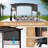 12 pi. L 9 pi. D Pergola en acier avec auvent