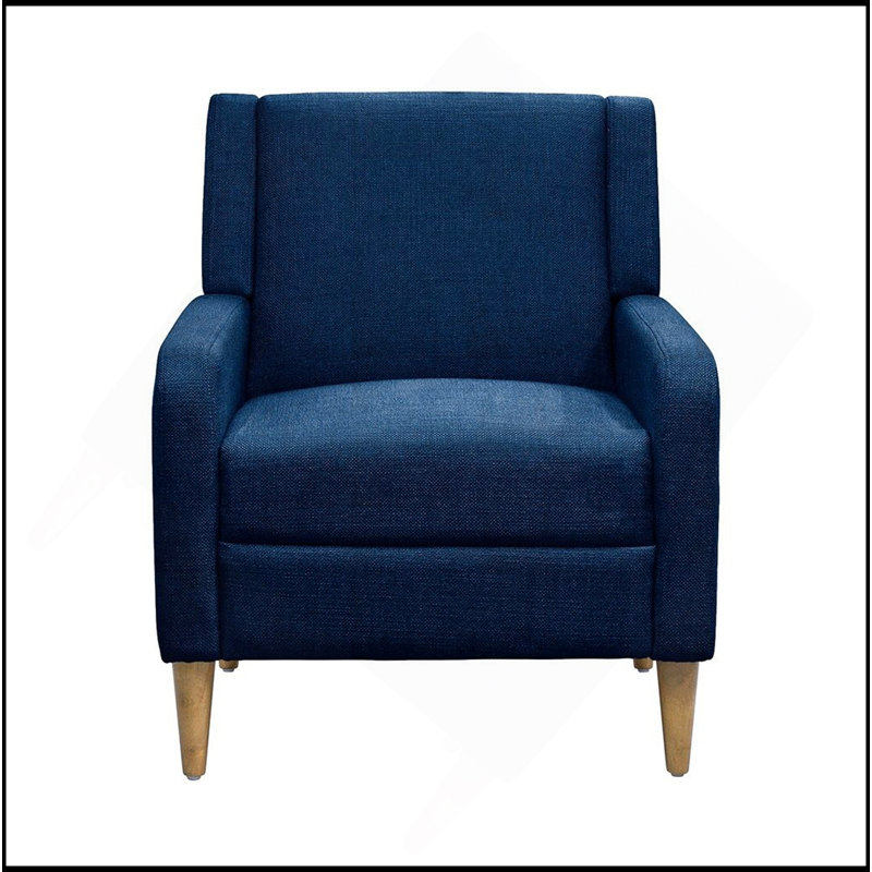 Fauteuil d'appoint rembourré, Bleu