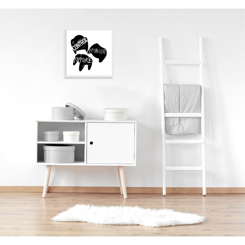 «Control your future», art encadré, H 27,5 po x l 27,5 po x P 1,19 po, Encadré de boîte blanc