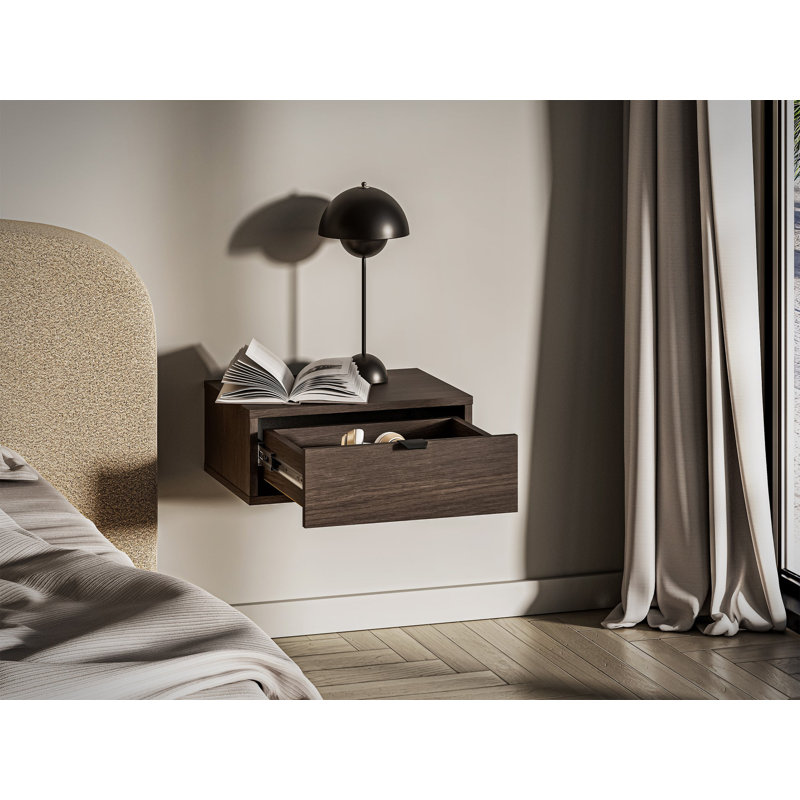 Solid Wood Bedside Table, Brown