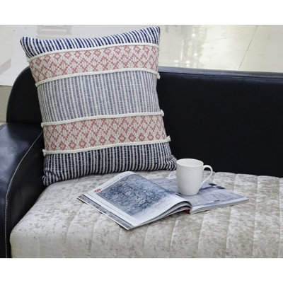 Chicos Embroidered Cotton Throw Pillow