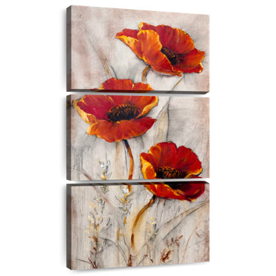 Coquelicots sur taupe II