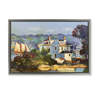 «Coastal Gloucester House», art mural sur toile flottante, design par Greg Gorham