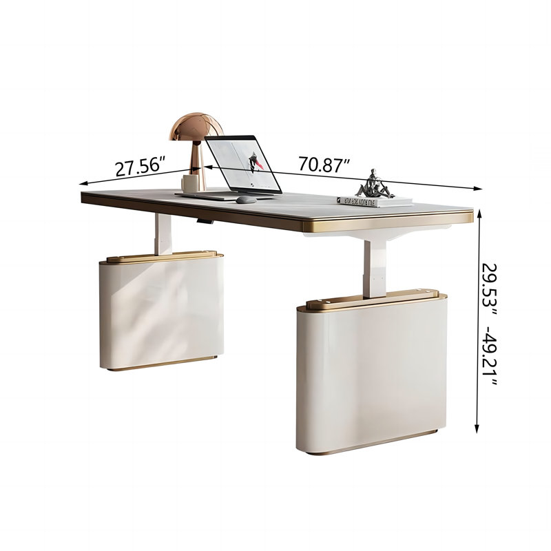 Bureau de table 70,87 po Modern Luxury, H 29,53 po x l 70,87 po x P 27,56 po
