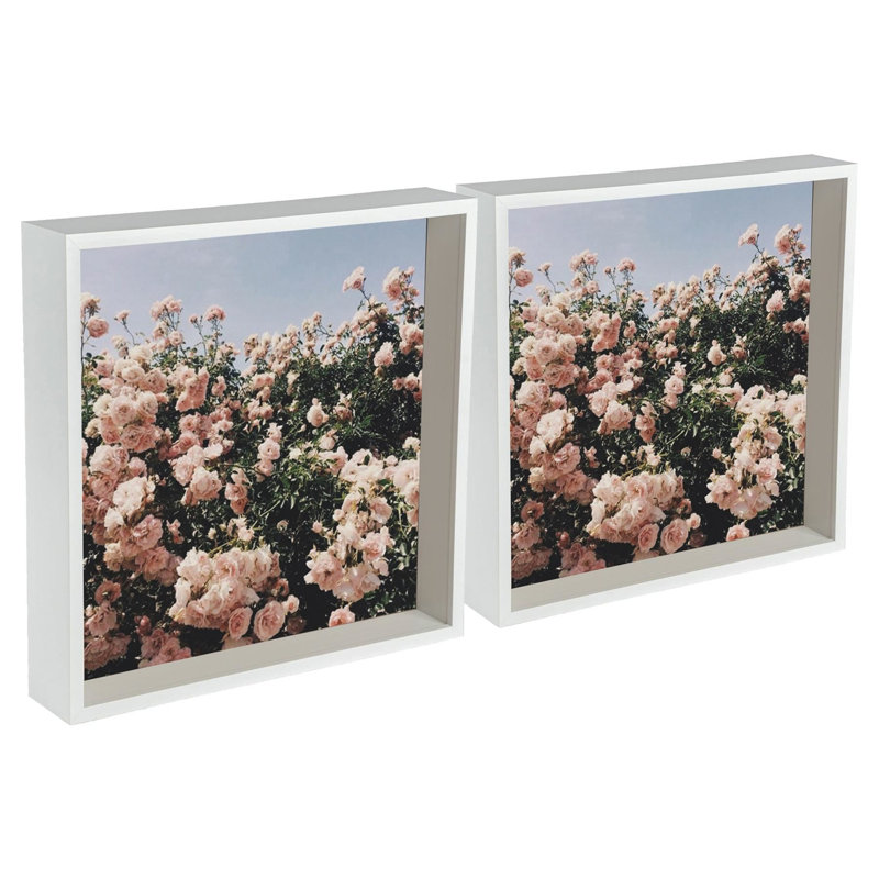 Nicola Spring - 3D Deep Box Photo Frames - Pack of 5, 31.5cm H x 31.5cm W x 6cm D, White