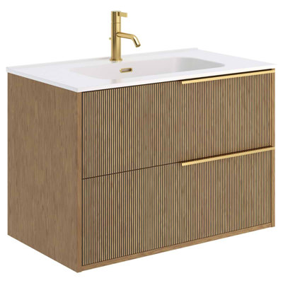 Kora 31.89" Wall Mounted Single Bathroom Vanity with Top