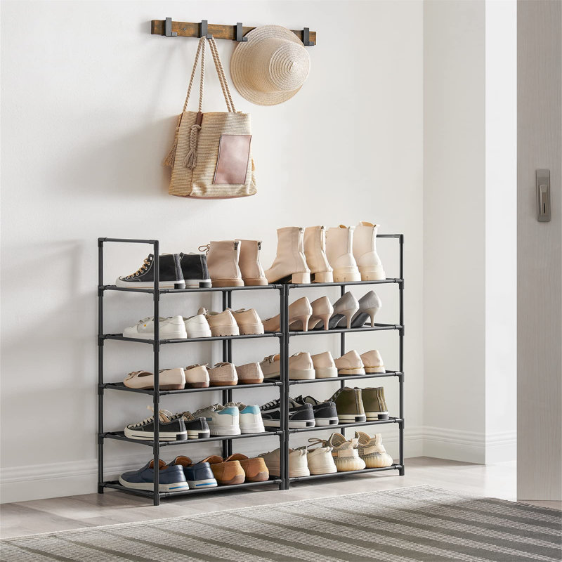 Shoe Rack, 173cm H x 45cm W x 28cm D, Black