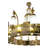 42 - Light Dimmable Wagon Wheel Chandelier