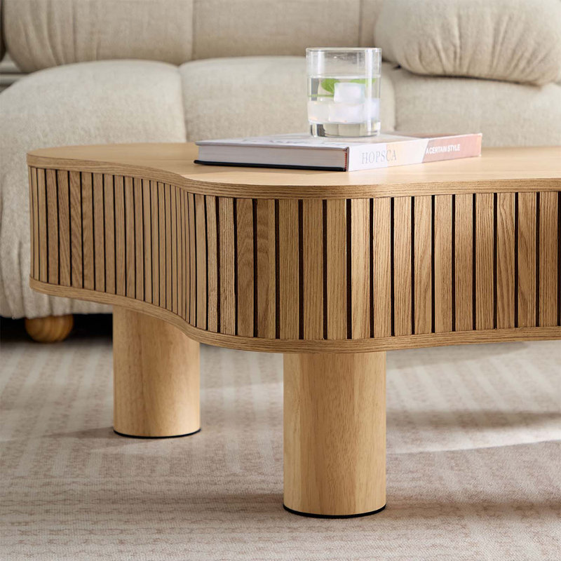 Table basse tambour Modern, Naturel